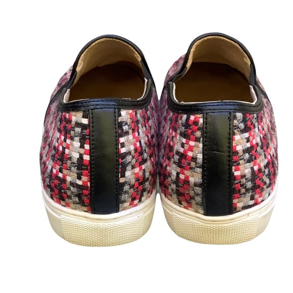 J/Slides Plaid Slip on Tweed Loafers 8 - Picture 7 of 8